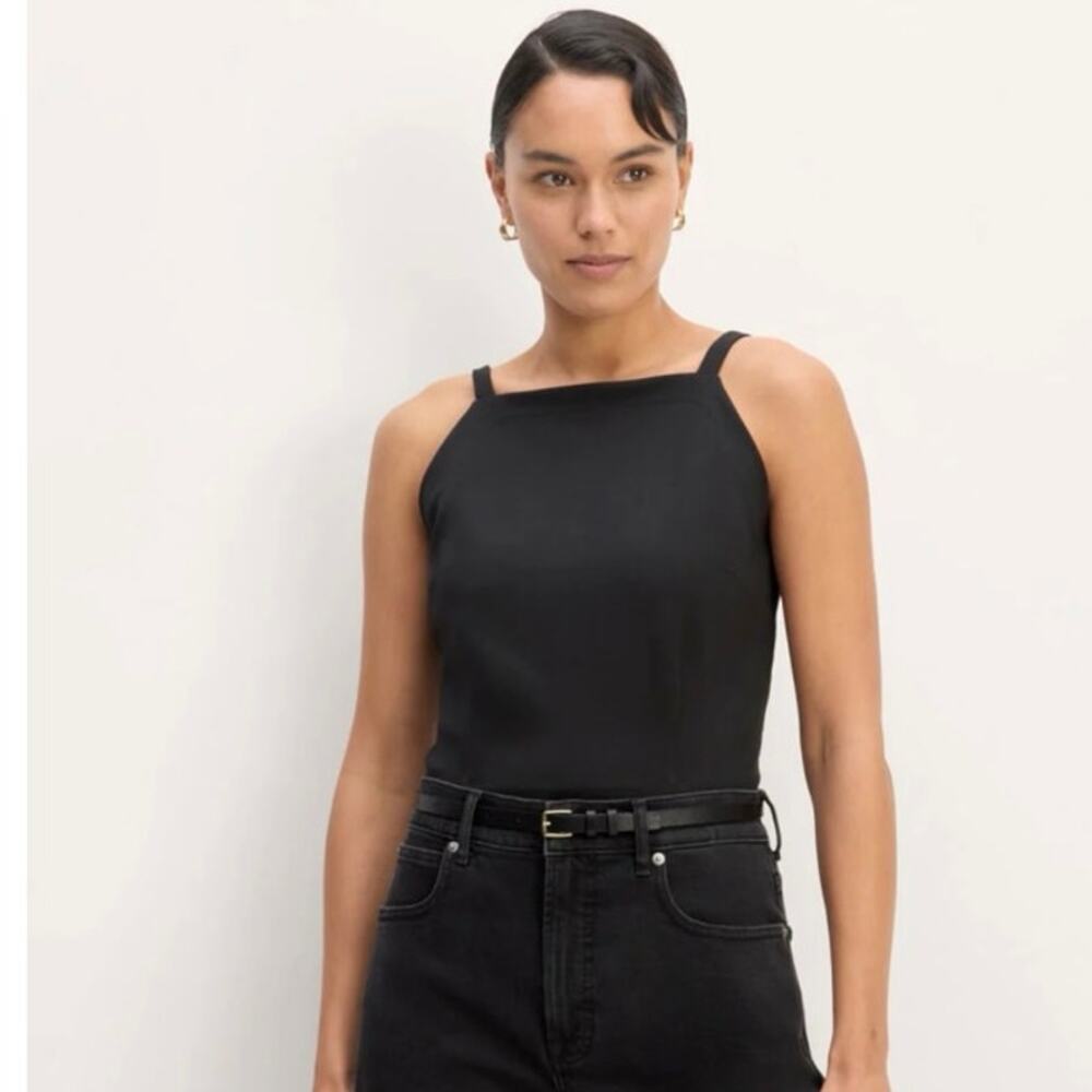 Everlane the Dream High Neck Tank In Black Size XS